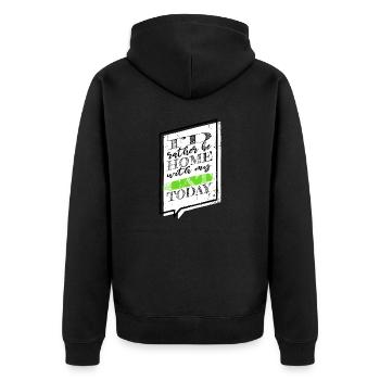 chat génial amusement chat d’amour humour - Veste à capuche bio Premium Unisexe - noir - Dos - Nico (187cm)