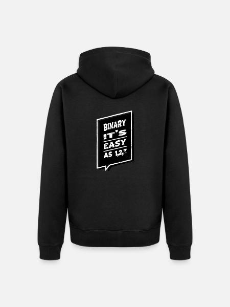 morsomme ordtak presentere idé datamaskin gave - Premium økologisk unisex-hettejakke - svart