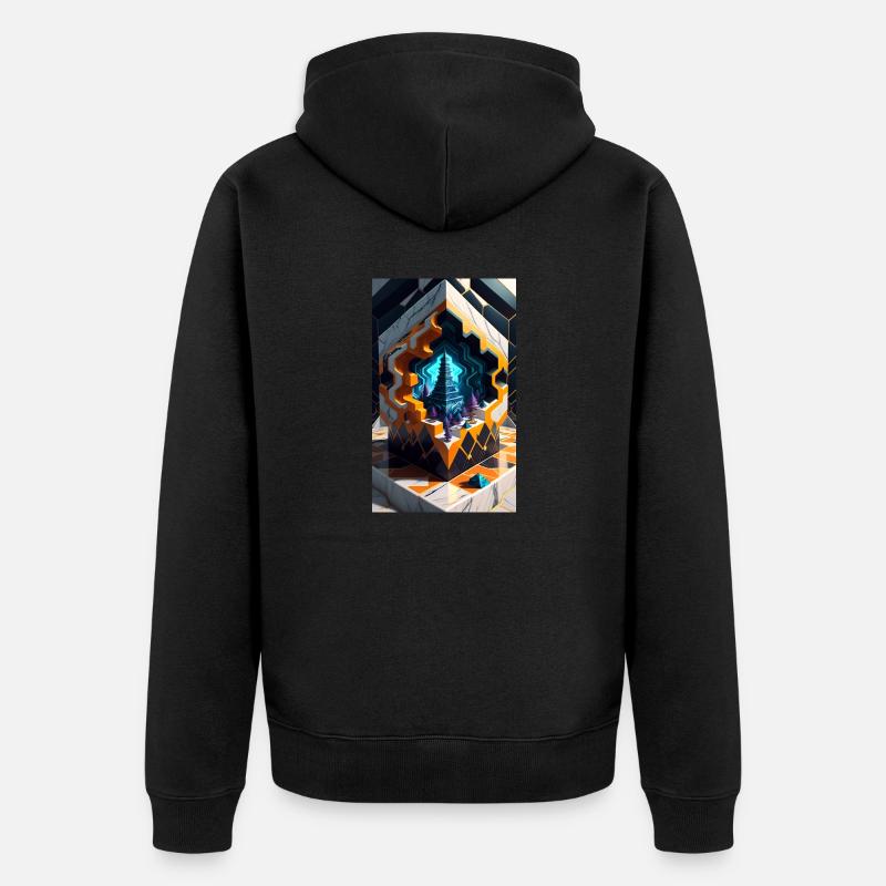 Éléments cosmiques - Veste à capuche bio Premium Unisexe - noir