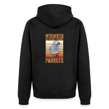 Graupapagei Perroquet gris d’Afrique Papagei - Veste à capuche bio Premium Unisexe - noir - Dos - Nico (187cm)