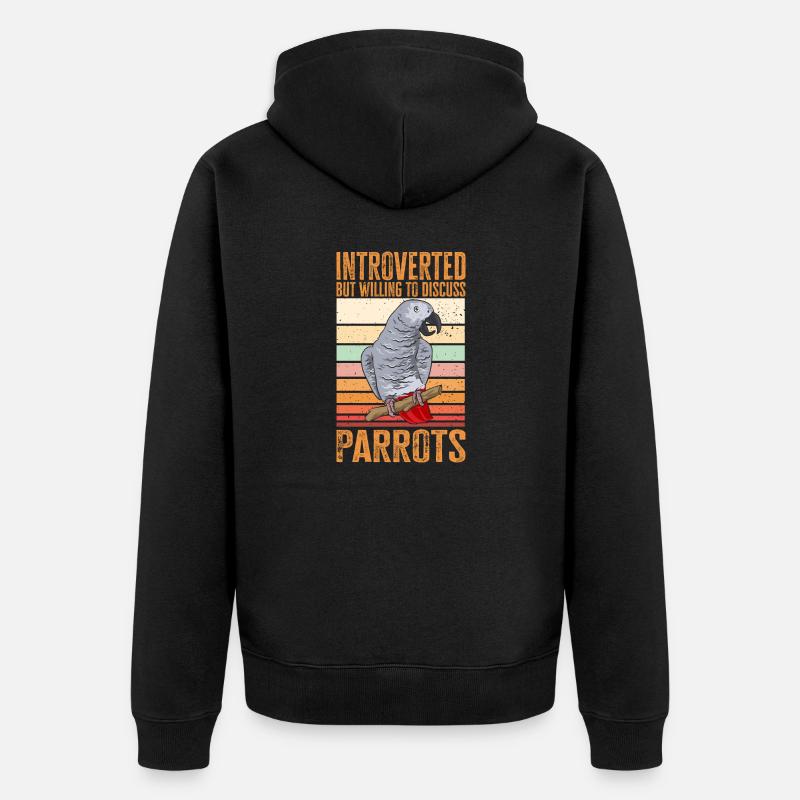 Graupapagei Perroquet gris d’Afrique Papagei - Veste à capuche bio Premium Unisexe - noir