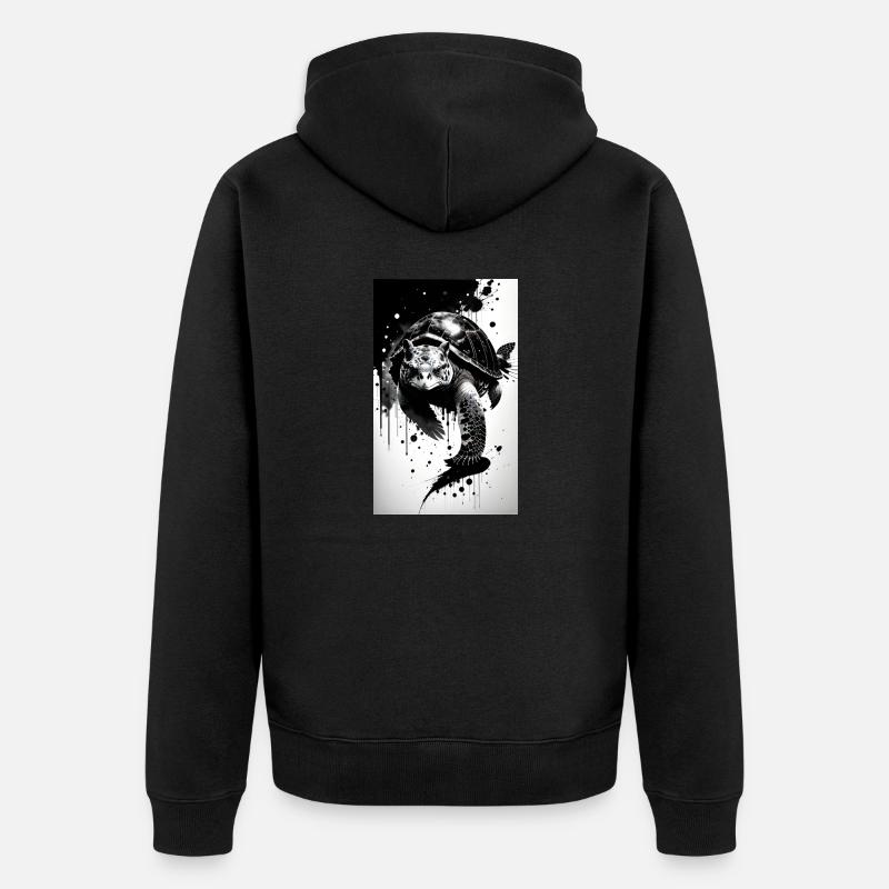 Tortues calmes - Veste à capuche bio Premium Unisexe - noir