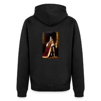 Barack Obama en monarque baroque - Veste à capuche bio Premium Unisexe - noir - Dos - Nico (187cm)