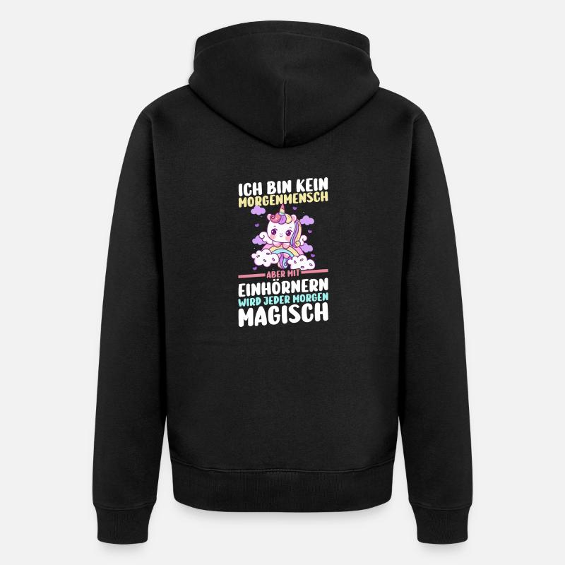 Licorne - Veste à capuche bio Premium Unisexe - noir