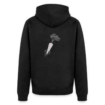 Carotte - Veste à capuche bio Premium Unisexe - noir - Dos - Nico (187cm)