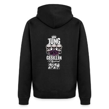 Enterrement de vie de garçon 2024 - Veste à capuche bio Premium Unisexe - noir - Dos - Nico (187cm)