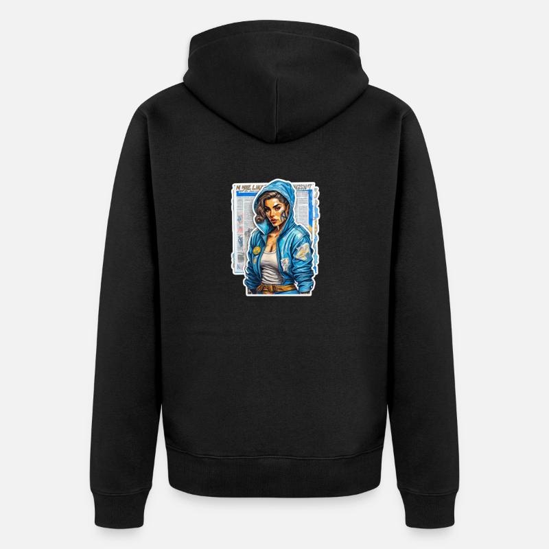 Fille cool - Veste à capuche bio Premium Unisexe - noir