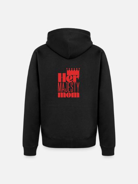Her Majesty mom - Unisex Premium Bio Zip Hoodie - Schwarz