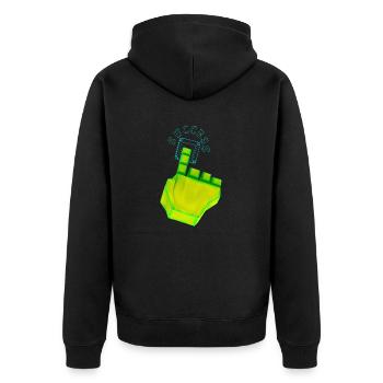 SUCCÈS - Veste à capuche bio Premium Unisexe - noir - Dos - Nico (187cm)