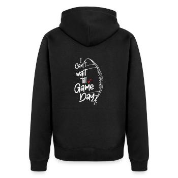 Jour de match de football américain Jour de match Dimanche Amour - Veste à capuche bio Premium Unisexe - noir - Dos - Nico (187cm)