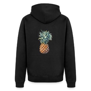 Ananas - Veste à capuche bio Premium Unisexe - noir - Dos - Nico (187cm)