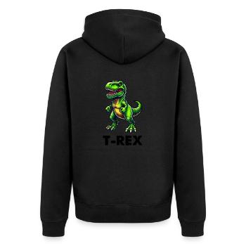 dinosaure T-Rex dino - Veste à capuche bio Premium Unisexe - noir - Dos - Nico (187cm)