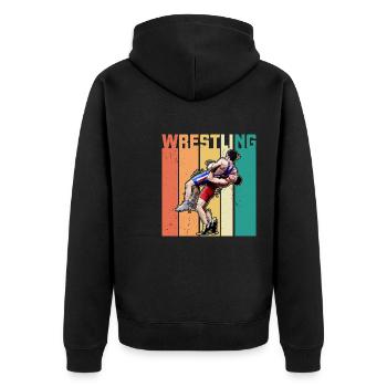 Arts Martiaux Lutte Lutte Lutte - Veste à capuche bio Premium Unisexe - noir - Dos - Nico (187cm)