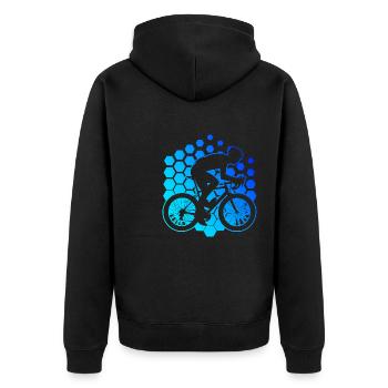 Vélo de route Vélo de route Cyclisme de route Cycliste de route - Veste à capuche bio Premium Unisexe - noir - Dos - Nico (187cm)