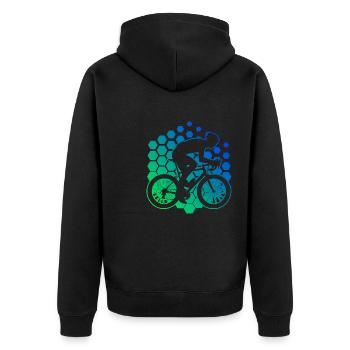 Cyclistes sur route Vélo de route Vélo de route Cyclisme sur route - Veste à capuche bio Premium Unisexe - noir - Dos - Nico (187cm)