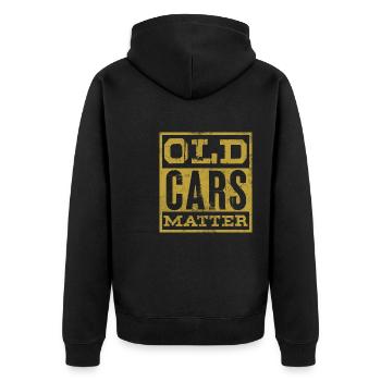 Old Cars Matter American Classic Muscle Car Hot - Unisex Premium Organic Zip Hoodie - black - Back - Nico (187cm)