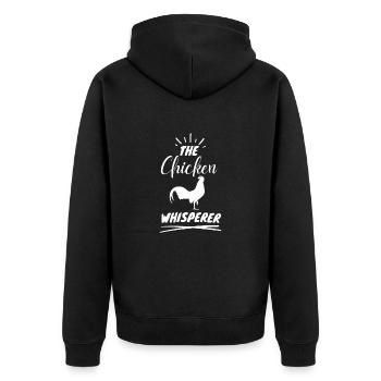 The Chicken Whisperer - Funny Chicken Lover - Veste à capuche bio Premium Unisexe - noir - Dos - Nico (187cm)