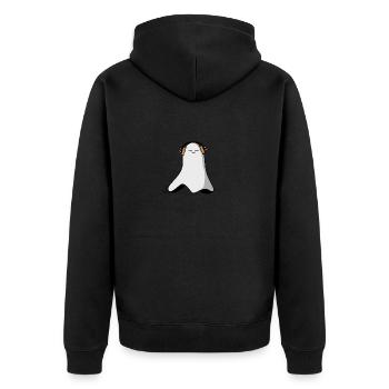 qui écoute de la musique - Veste à capuche bio Premium Unisexe - noir - Dos - Nico (187cm)
