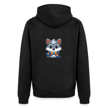 Loup d’hiver - Veste à capuche bio Premium Unisexe - noir - Dos - Nico (187cm)