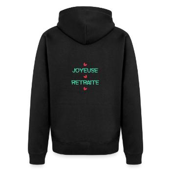 RETRAITE. RETRAITE. RETRAITEE. SENIOR. MAMIE. PAPY - Veste à capuche bio Premium Unisexe - noir - Dos - Nico (187cm)