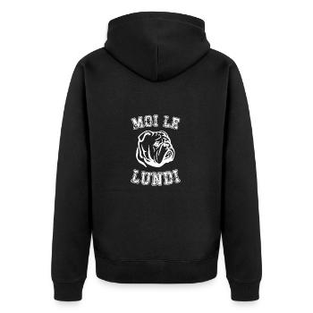 moi le lundi - Veste à capuche bio Premium Unisexe - noir - Dos - Nico (187cm)