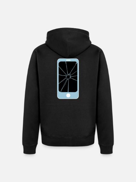 spider app - Unisex Premium Organic Zip Hoodie - black