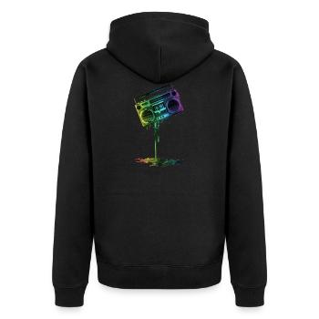 GUETTO BLASTER - Veste à capuche bio Premium Unisexe - noir - Dos - Nico (187cm)