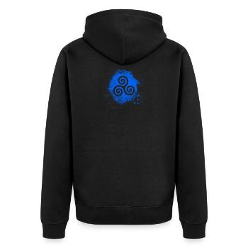 Triskele - Unisex Premium Organic Zip Hoodie - black - Back - Nico (187cm)