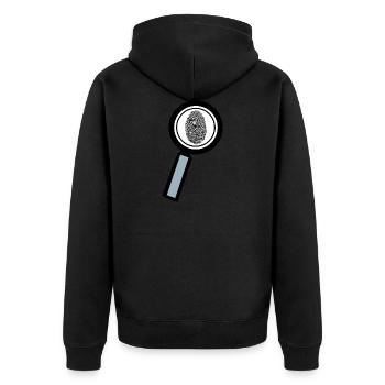 Lupe empreinte digitale - Veste à capuche bio Premium Unisexe - noir - Dos - Nico (187cm)