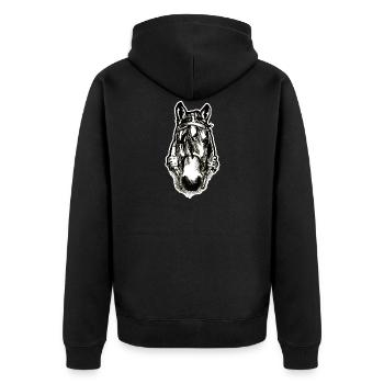 Carrosse Course chevaux Sang froid Cadeau Drôle - Veste à capuche bio Premium Unisexe - noir - Dos - Nico (187cm)