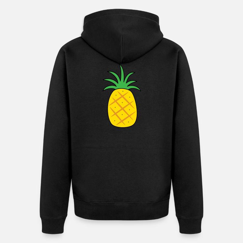 Ananas - Veste à capuche bio Premium Unisexe - noir