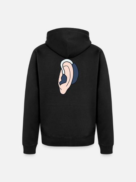 Hearing aid Hearing impaired, deaf and hard of hea - Unisex Premium Organic Zip Hoodie - black