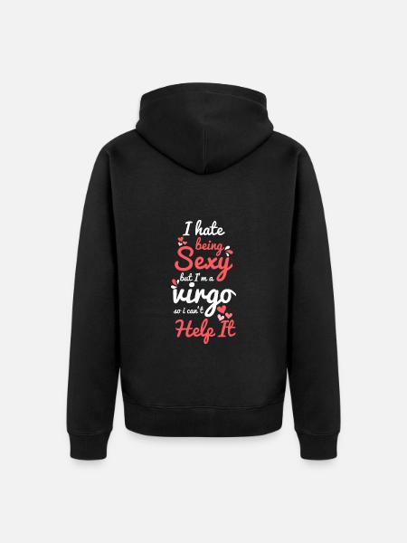 Zodiac sign Star September - Unisex Premium Organic Zip Hoodie - black