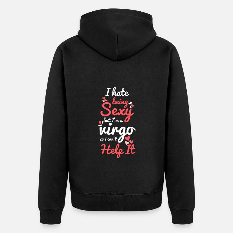 Sternzeichen Stern September - Unisex Premium Bio Zip Hoodie - Schwarz