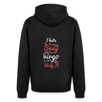 Vierge Septembre Superstition Zodiaque - Veste à capuche bio Premium Unisexe - noir - Dos - Nico (187cm)