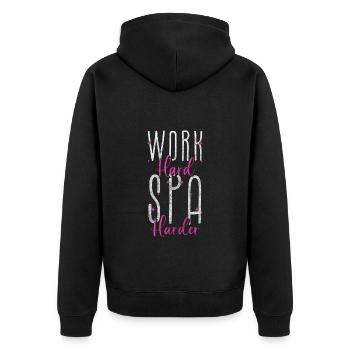 Spa Body Recovery Wellness Queen - Veste à capuche bio Premium Unisexe - noir - Dos - Nico (187cm)