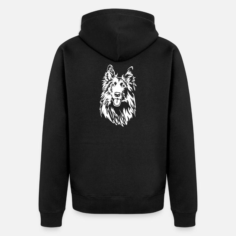 Tête Groenendael "Black Edition" - Veste à capuche bio Premium Unisexe - noir