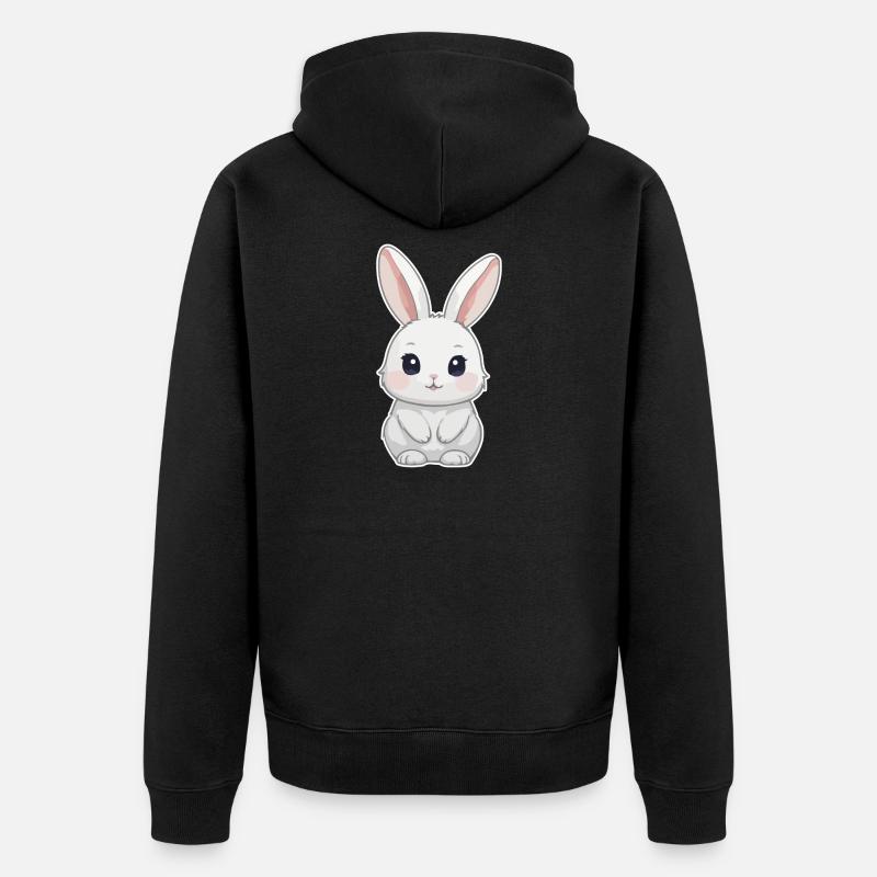 Lapin, Lapin, Lapin De Pâques - Veste à capuche bio Premium Unisexe - noir