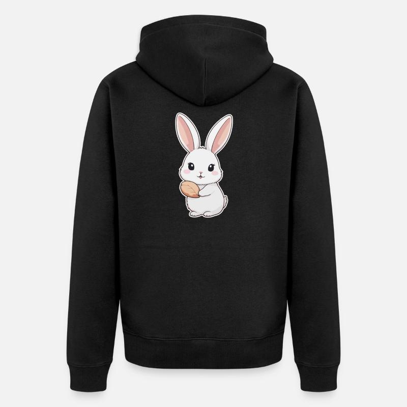 Lapin, Lapin, Lapin De Pâques - Veste à capuche bio Premium Unisexe - noir