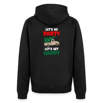 Lets Go Party Soyons Joyeux Noël - Veste à capuche bio Premium Unisexe - noir - Dos - Nico (187cm)