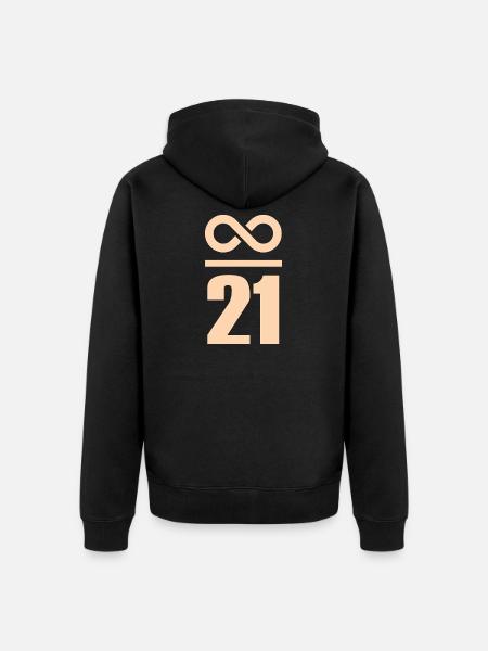 Infinite by 21 million Bitcoin Infinity - Unisex Premium Organic Zip Hoodie - black