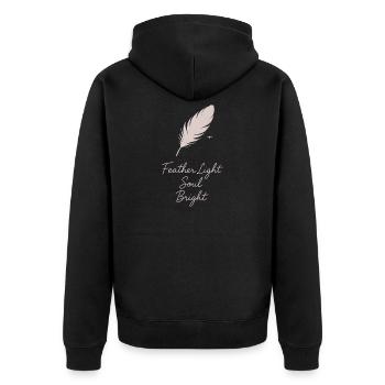 Feather And Dream Boho Festival Spiritual Pattern - Unisex Premium Organic Zip Hoodie - black - Back - Nico (187cm)