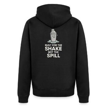Shaker Stuck Beginner Mixologist - Unisex Premium Organic Zip Hoodie - black - Back - Nico (187cm)