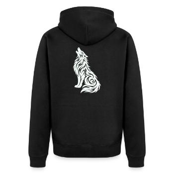 Loup Tribal - Veste à capuche bio Premium Unisexe - noir - Dos - Nico (187cm)