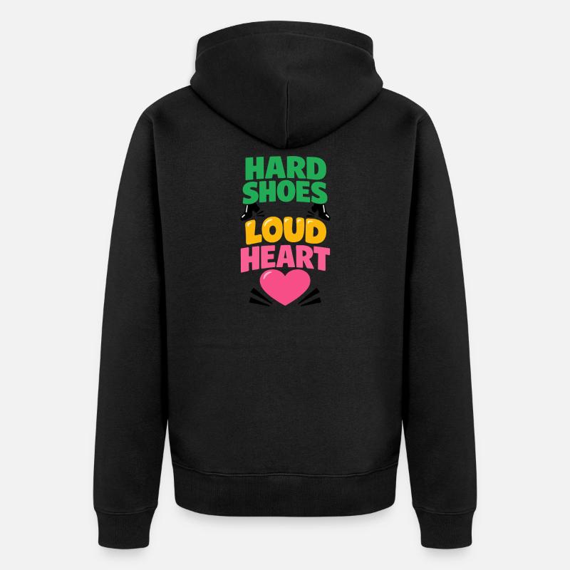 Irischer Tanz Step-dancing Celtic Fan - Unisex Premium Bio Zip Hoodie - Schwarz