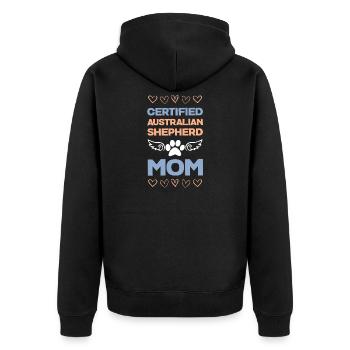 Maman berger australien certifiée - Veste à capuche bio Premium Unisexe - noir - Dos - Nico (187cm)