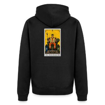 Garbage collector | Disposal Profession Tarot - Unisex Premium Organic Zip Hoodie - black - Back - Nico (187cm)