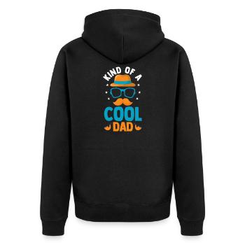 Cool Dads Fathers Day Funny Husband Stepdad - Unisex Premium Bio Zip Hoodie - Schwarz - Hinten - Nico (187cm)