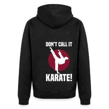 Tang Soo Do Kämpfer | Koreanisch Kämpfen Geschenke - Unisex Premium Bio Zip Hoodie - Schwarz - Hinten - Nico (187cm)