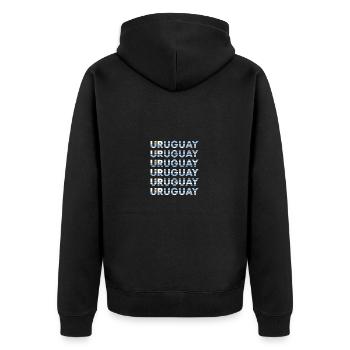 Rugby Rugby Rugby Rugby Rugby Uruguay Rugby - Veste à capuche bio Premium Unisexe - noir - Dos - Nico (187cm)